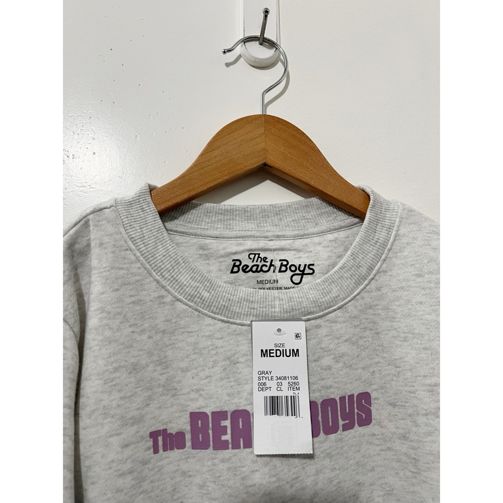 The Beach Boys Mountain‎ Graphic Sweatshirt Heather Gray Medium NWT - Picture 3 of 5